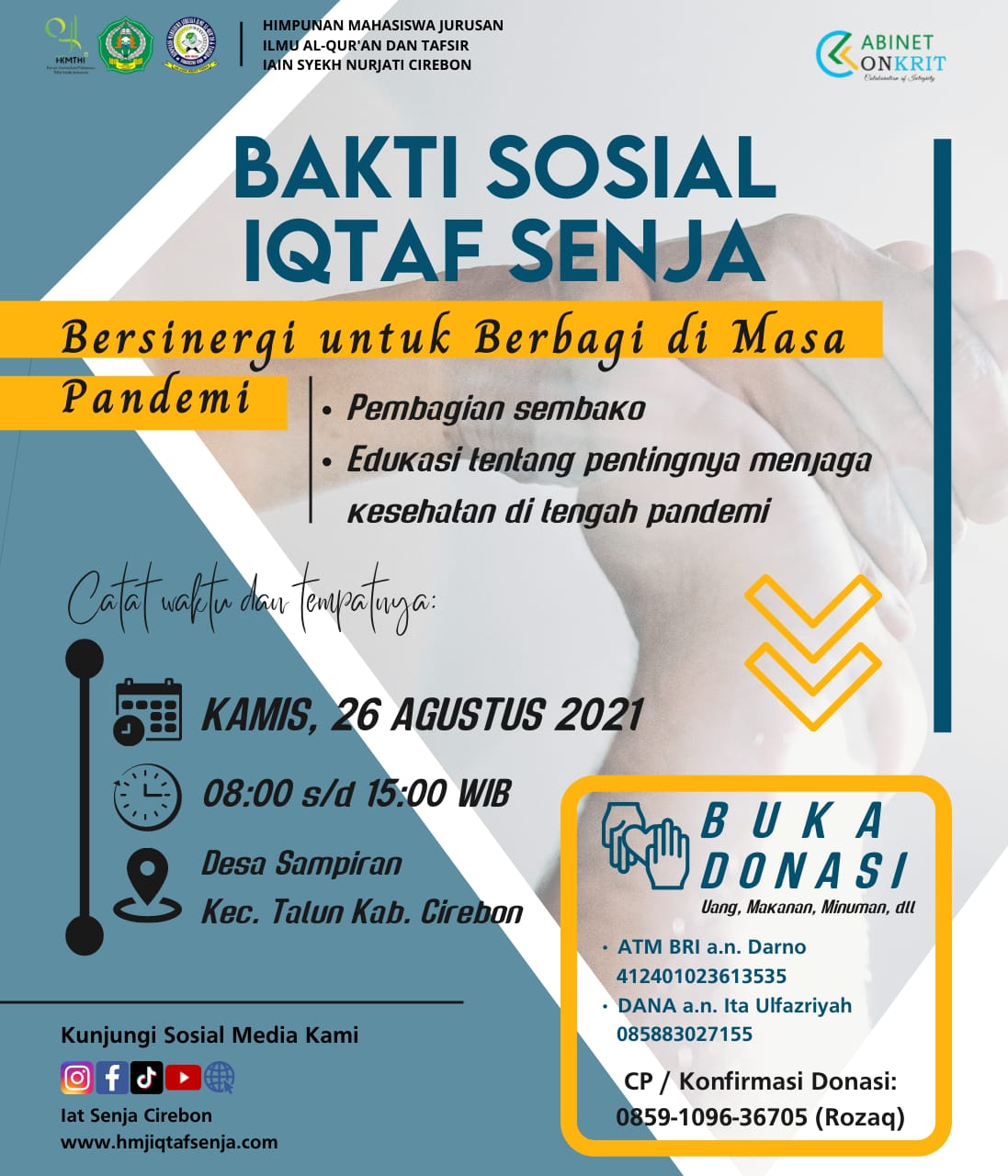 HMJ IQTAF SENJA Buka Donasi Untuk Kegiatan Bakti Sosial