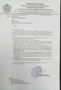 Pengantar Jadwal Perkuliahan Semester Genap Tahun Akademik 2018/2019