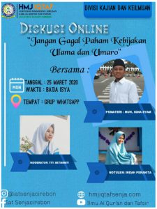 HMJ IQTAF Gelar Diskusi Online