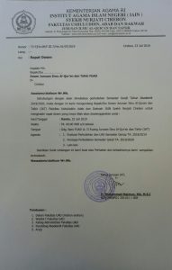 Kegiatan Rapat Dosen Jurusan Ilmu Al-Qur'an dan Tafsir ( IAT )