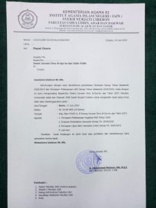 Undangan Rapat Jurusan Ilmu Al-Qur'an dan Tafsir