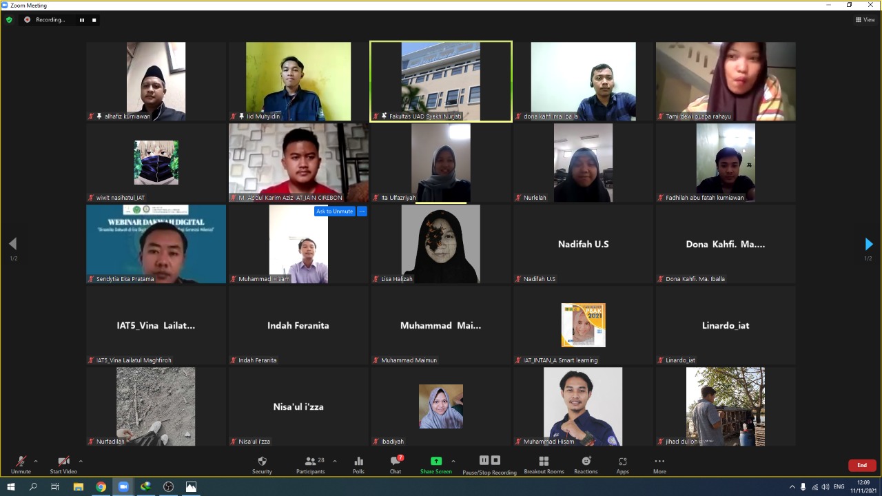 Divisi Kominfo HMJ IQTAF Gelar Webinar Dakwah Digital