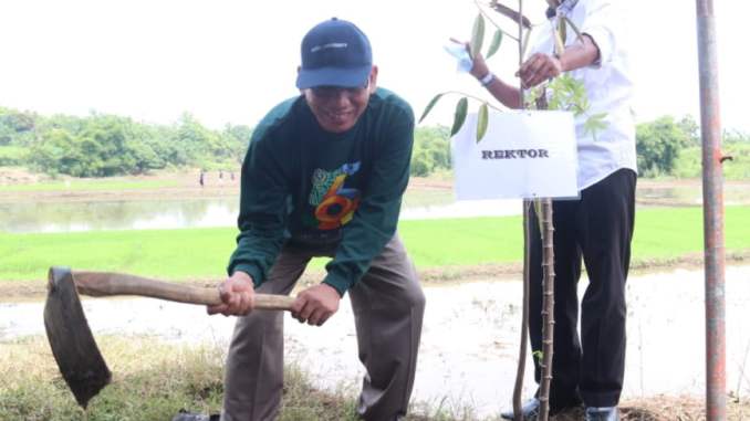 Sivitas Akademika IAIN Syekh Nurjati Cirebon Menggelar Penanaman Pohon di Kampus II Indramayu